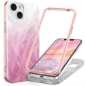 iPhone 12 / 12 pro Floral‎ Feather Pattern, Pink
